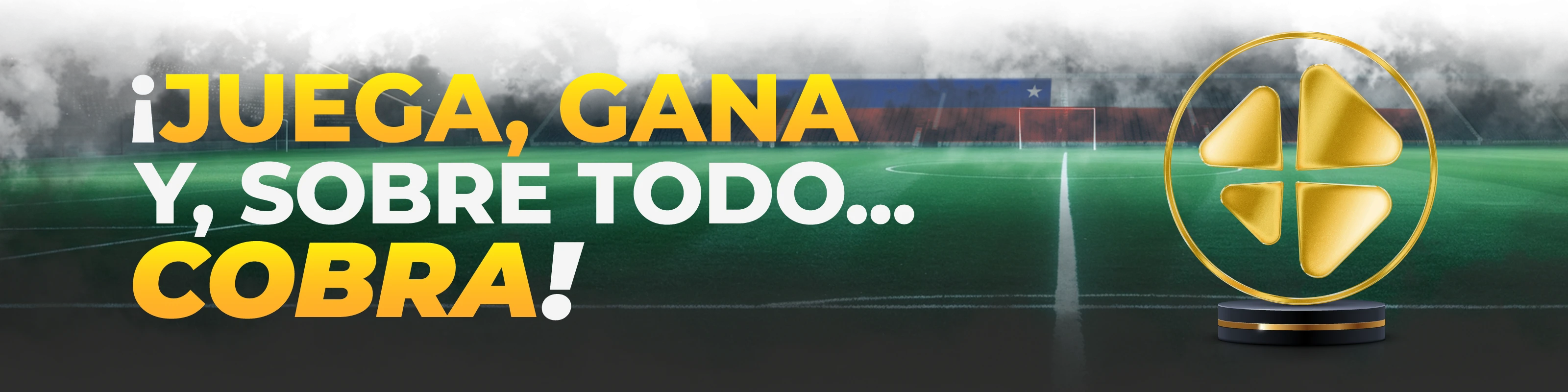 Banner desportivo MiCasino com estádio e logótipo da marca
